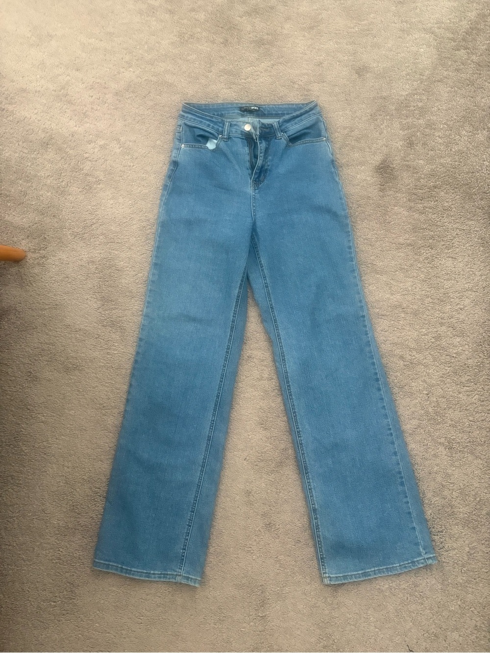 Fashion Nova Light Blue High-Rise Wide Leg Jeans